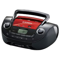 Rádio Portátil Mondial NBX11 com Entrada USB, Entrada Auxiliar e Rádio FM - Preto/Vermelho