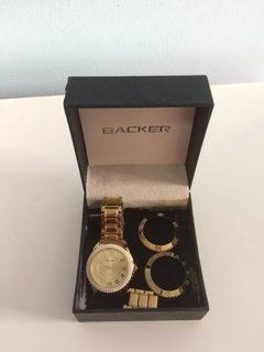 Relógio 745 Fem Dourado Backer 3302145f - comprar online