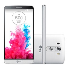 SMARTPHONE LG D855 G3 BRANCO COM TELA DE 5.5", ANDROID 4.4, CÂMERA 13MP, 3G/4G, PROCESSADOR QUAD CORE 2.45 GHZ