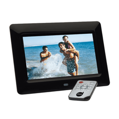 Porta-Retrato Digital Dazz 657-2 Preto c/ Tela em LCD de 7", Entrada USB e Cartão de Memória, Calendário, Relógio e Slide Show