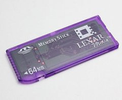 Cartão Memory Stick Ms 128 Mb Lexar