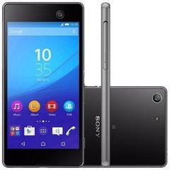Smartphone Sony Xperia M5 E5653 16GB Tela 5.0' Câmera 21.5MP+13MP Android 5.0 Preto 4G Single Chip