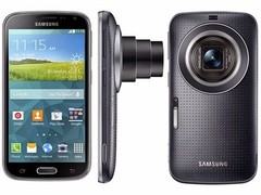 Celular Desbloqueado Samsung Galaxy K Zoom preto com Tela 4.8'', Câmera 20.7MP, Android 4.4, Processador Hexa-Core, 3G/4G e Wi-Fi