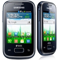 Celular Samsung Galaxy Pocket Duos PRETO GT-S5302 com Android 2.3, Wi-Fi, 3G, GPS, Câmera 2MP, Rádio, MP3, Touch, Bluetooth e Fone
