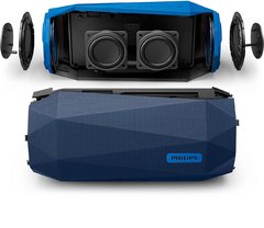 Caixa de Som Portátil Philips ShoqBox SB500A com Bluetooth e Luz de LED - Azul - comprar online