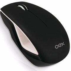 Mouse Óptico Sem Fio Oex Ms403 Gap Preto e Branco 3 Botões e Scroll - comprar online
