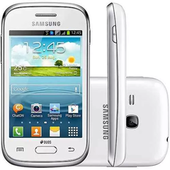 Smartphone Samsung Galaxy Young Plus TV GT-S6293T Branco com Dual Chip, Android 4.1, TV Digital, 3G, Rádio FM, Wi-Fi e Câmera de 3MP