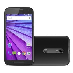 Smartphone Motorola Moto G 3ª Geração Turbo XT1556 PRETO 16GB, Tela de 5'', Dual Chip, Android 5.1, 4G, Câmera 13MP, Processador Octa-Core