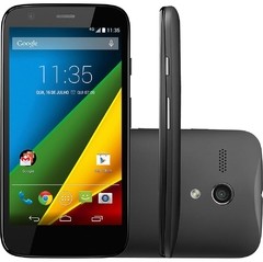 Smartphone Motorola Moto G Preto XT-1040, 4G, Android 4.4, Processador Quad-Core 1.2GHz, 8GB Memória , Câmera 5.0MP, Wi-Fi, GPS