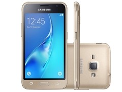 Smartphone Samsung Galaxy J1 2016 Duos DOURADO com Dual chip, Tela 4.5", 3G, Câm.de 5MP e Frontal de 2MP, Android 5.1 e Processador QuadCore de 1.2 GHz