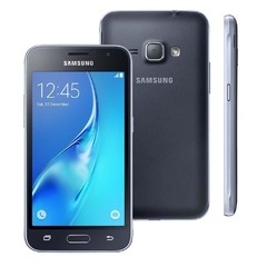 Smartphone Samsung Galaxy J1 2016 Duos Preto com Dual chip, Tela 4.5", 3G, Câm.de 5MP e Frontal de 2MP, Android 5.1 e Processador Quad Core de 1.2 GHz - comprar online