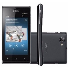 Smartphone Sony Ericsson XPeria J ST26a Preto, Android 4.0, TouchScreen, Câmera de 5Mp, Bluetooth, Wi-Fi, Rádio, Office, MP3