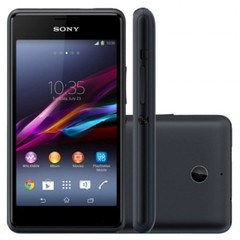 Smartphone Sony Xperia E1 Single Chip D2004 Android 4.4.2, Preto, Foto 3 Mpx, Dual-Core 1.2 GHZ, mp3 player, radio, TV, bluetooth