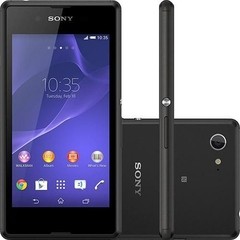 Smartphone Sony D2212 E3 Dual Chip Android 4.4 Tela 4.5" 4GB 3G Câmera 5MP PRETO