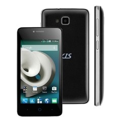 Smartphone ZTE Kis C341 Preto com Dual Chip, Tela 4", Android 4.4, Câmera 5MP, 3G, Wi-Fi, GPS, Bluetooth e Processador Quad Core de 1.2 Ghz