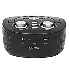 Rádio Portátil Etiger BMX-108 com MP3, Entrada USB, Slot para Cartão de Memória SD e Rádio FM - Preto