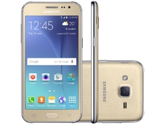 Smartphone Samsung Galaxy J2 TV Duos 8GB Dourado - Dual Chip 4G Câm 5MP Tela 4.7" qHD Proc. Quad Core
