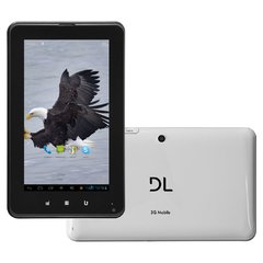 Tablet DL TG-M73 Mobile Plus 3G com Função Telefone, Tela 7", 8GB, Processador A10 Cortex A8-1.0GHz, Wi-Fi e Android 4.0 - Branco
