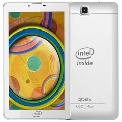 Tablet Qbex Intel M721s 7" Branco, 3G + Wi-Fi, Android 4.4, Câm 2Mp, 4Gb