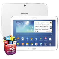 Tablet Samsung Galaxy Tab 3 10.1" Gt-P5200 Branco Wi-Fi + 3G Android 4.1, 16Gb, Dual Core 1.6Ghz