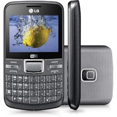 Celular Desbloqueado LG C195 com Teclado Qwerty, Câmera 2MP, Rádio FM, MP3, Bluetooth, Wi-Fi, Fone de ouvido e Cartão 2GB