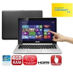 Ultrabook Asus S400ca-Ca077h 3ª Ger Intel® Core(TM) i5 3317U, 4Gb, HD 500Gb, SSD 24Gb, LED 14" Touch W8