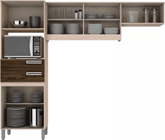 Kit Cozinha Compacta Be107 07 Pts 02 Gav Fendi/ Moka - Briz - comprar online