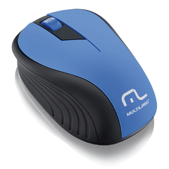 Mouse Sem Fio Multilaser Mo215 Azul e Preto
