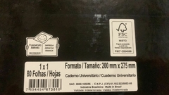 LOTE CADERNO UNIVERSITÁRIO LISO 1 MATERIA 80 FOLHAS OFFICE BASICS - 14.328 UNIDADES