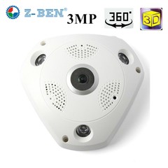 Câmera Pânoramica 2.0 MP ( IP Wi-fi, TF ) DC12V Resolução 1280 x 960 JT-VR3D-1NVR