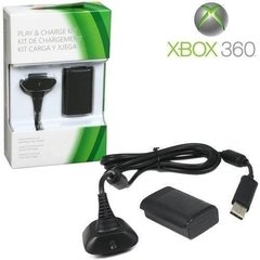 Kit Play E Charge Xbox 360 - Recarrega O Controle Sem Fio X360 Enquanto Joga
