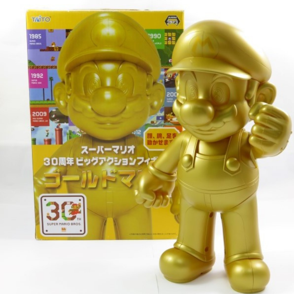 Super Mario 30th Anniversary Gold Mario Action Figure by TAITO Mario Gold