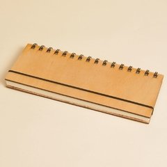 Cuaderno tapa de madera 210x74mm