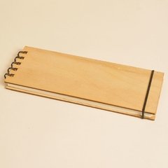 Cuaderno tapa de madera 74x210mm