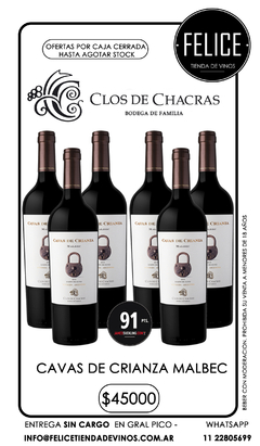 CLOS DE CHACRA CAVAS DE CRIANZA MALBEC - comprar online