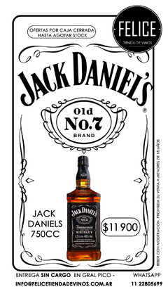 JACK DANIELS 750 ML