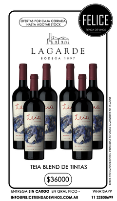 LAGARDE TEIA BLEND MALBEC- PETITE VERDOT