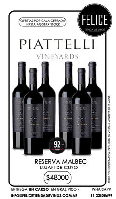 PIATTELLI RESERVA MALBEC CAFAYATE VALLEY-SALTA