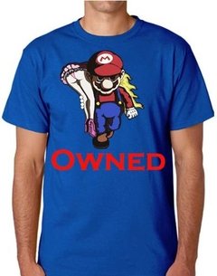 Playera O Camiseta Mario Bross Malvado Owned Bitch - tienda en línea