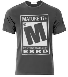 Playeras, Camiseta Mature Rating +17 Videojuegos, Contenido en internet