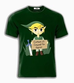 Playeras O Camiseta Zelda Link *corto Cesped Por Rupias* - Jinx