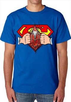 Playeras Superman Pecho Con Spiderman Abriendo Camisa - Jinx