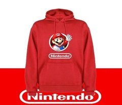 Sudadera De Nintendo Con Mario Bross Logo En Rojo