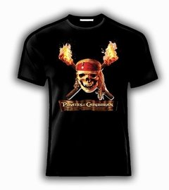 Playera Piratas Del Caribe Logo De Calavera Disney Sparrow