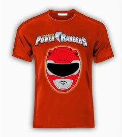 Playera O Camiseta Cualquier Power Ranger Logo Mascara Rojo