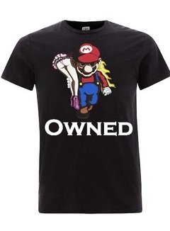 Playera O Camiseta Mario Bross Malvado Owned Bitch