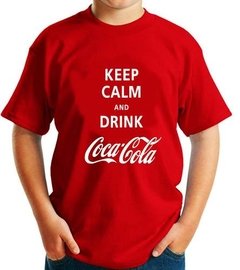 Playera Keep Calm Toma Coca Cola Logo Color Roja
