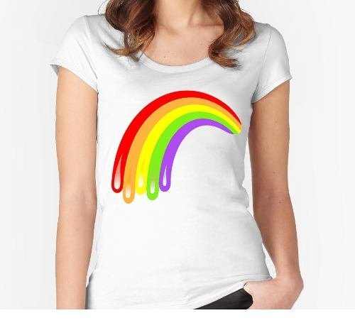 Playera Arcoiris Moda Unisex 100 Rainbow Jinx