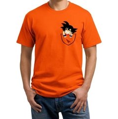 Playeras O Camiseta Goku En El Bolsillo Dragon Ball Z