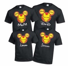 Playera Personalizada Disney Familia C/nombr Iron Man Mickey